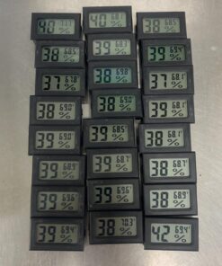 Pgzsy 12 Pack Mini Small Digital Electronic Temperature Humidity Meters Gauge Indoor Thermometer Hygrometer LCD Display Fahrenheit (℉) for Humidors, Greenhouse, Garden, Cellar3 23 71rEeUqAVBL