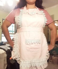 Hyzrz Lovely Home Work Adjustable Apron Cake Kitchen Cooking Women Girls Aprons With Pocket for Gift, Pink 34 71rF4hqwrqL