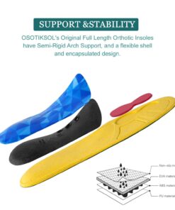 OSOTIKSOL Plantar Fasciitis Feet Insoles & Arch Support Shoe Insert Insoles Orthotic Inserts for Men & Women Relieve Flat Feet, High Arch, Foot Pain M(Men's:7-8 1/2,Women's:9-10 1/2) 10 71rFyx3RbkL