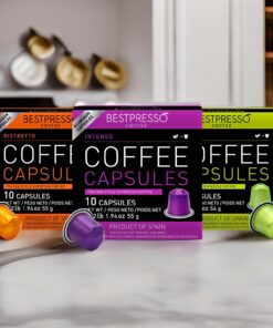 Bestpresso Coffee for Nespresso OriginalLine Machine 120 pods Certified Genuine Espresso Variety Pack, Pods Compatible with Nespresso OriginalLine 20 Count (Pack of 6) 23 71rGKw5oOEL