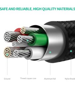 UGREEN Micro USB Cable, 1.5FT High Speed Fast Charging USB Cable, Nylon Braided Durable Android Phone Charger Cord, Compatible with Samsung Galaxy S7 S6 Note LG V10 Tablet PS4 MP3 Black 11 71rGcfUGbL