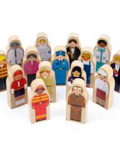 Little Professionals Wooden Character Set - Cute Wood Block People Toys for Kids & Toddlers - Open Ended STEM Pretend Play & Educational Games for Children, Boys & Girls (15-Pieces) 11 71rGzwXS7eL