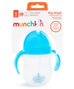 Munchkin® Any Angle™ Weighted Straw Trainer Cup with Click Lock™ Lid, 7 Ounce, Blue 1 Count (Pack of 1) 38 71rH8F0YHDL