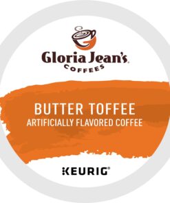 Gloria Jean's Coffees Butter Toffee, Single-Serve Keurig K-Cup Pods, Flavored Medium Roast Coffee, 24 Count (Pack of 1) 12 71rK2Ex9C8L