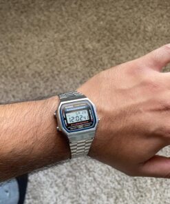 Casio Collection Unisex Adults Watch A168WA SILVER 28 71rKK EnHjL