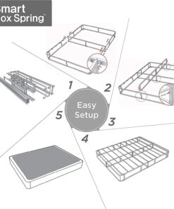 ZINUS 9 Inch Metal Smart Box Spring, Mattress Foundation, Strong Metal Frame, Easy Assembly, Queen Original 31 71rKbNFedPL