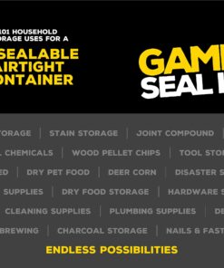 GAMMA2 Gamma Seal Lid - Pet Food Storage Container Lids - Fits 3.5, 5, 6, & 7 Gallon Buckets, Black, Made in USA 27 71rL7GOp4L 2