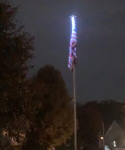 Deluxe Flag Pole Light Solar Powered - 1300 Lumen Solar Light for Flagpole - Light Up American Flag Outdoor with Solar Flag Pole Light from Dusk to Dawn for 12+ Hours - 100% Coverage Silver Flag Light Deluxe Silver 26 71rLeL39RkL