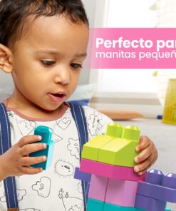 Alternative view of MEGA BLOKS Fisher-Price Toddler Block Toys, Big Building Bag with 80 Pieces and Storage Bag, Pink, Gift Ideas for Kids Age 1+ Years Pink Bag