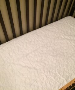American Baby Company Waterproof Fitted Crib and Toddler Mattress Protector, Quilted and Noiseless Crib & Toddler Mattress Pad Cover, White, 52"x28"x9" Crib 1 Count 38 71rLrm6AML