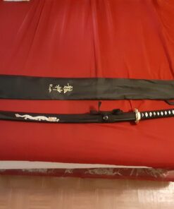 Makoto Hand Forged Sharp Samurai Sword - Crystal Golden Dragon on Saya 22 71rM0AzqDNL