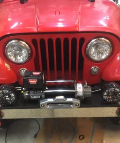 WARN 87800 M8000-S Series Electric 12V Winch with Synthetic Rope: 3/8" Diameter x 100' Length, 4 Ton (8,000 lb) Pulling Capacity 24 71rMe2syNPL