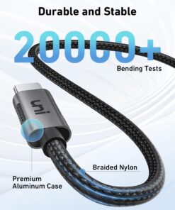 uni 100W USB C to USB C Cable 10ft, USBC to USBC Cable PD Fast Charging Cable, USB C Charger Cable (5A 20V) Compatible with iPhone15/Pro/Plus/ProMax, MacBook Air/Pro, iPad Pro, Samsung Galaxy S23 Grey 1 24 71rMpBbdcqL