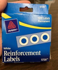 Avery Hole Reinforcements, White, 1000/Pack, PK - AVE05720 1,000 labels 21 71rMyBs7cNL