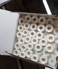 Set of 144 Embroidex 90 Weight Wt White Plastic Sided Prewound Bobbin Thread Size 15/A 156 A for Brother Embroidery Machine 9 71rNIBcQH5L