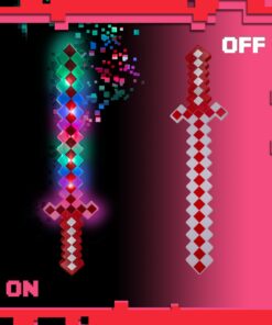 Alternative view of Fun Central LED Light Up Pixel 8-Bit Toy Sword for Kids - Red