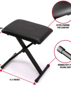 RockJam 61 Key Keyboard Piano With LCD Display Kit, Stand, Bench, Headphones, Simply App & Keynote Stickers Keyboard Piano Kit 25 71rOQDWqKqL