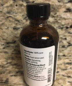 NOW Essential Oils, Lemon Oil, Cheerful Aromatherapy Scent, Cold Pressed, 100% Pure, Vegan, Child Resistant Cap, 4-Ounce 4 Fl Oz (Pack of 1) 40 71rOZHnyj L