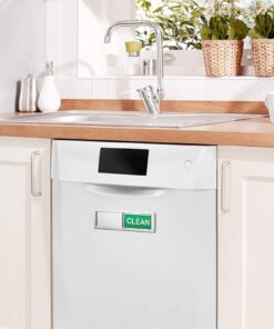 Cimkiz Dishwasher Magnet Clean Dirty Sign Shutter Only Changes When You Push It Non-Scratching Strong Magnet or 3M Adhesive Options Indicator Tells Whether Dishes Are Clean or Dirty (Silver) 1.silver 21 71rPmD 62L