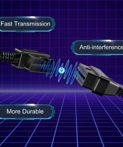 FOXWELL OBD2 OBD II 16Pin Male to Female Diagnostic Extension Convert Cable and FOXWELL NT301 OBD2 Scanner 13 71rQF8mqFFL