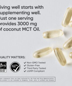 Sports Research Keto MCT Oil Capsules- Keto Fuel for The Brain & Body | Derived from Non-GMO Coconuts (240 Softgels) 240 Count (Pack of 1) 11 71rQwLzl9vL