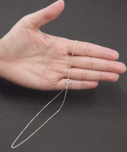 Hawaiian Silver Jewelry 1mm Sterling Silver Box Chain – Elegant and Simple Silver Box Chain Necklace 7-36-inch – Exquisite Silver Box Chain Necklace for Women – Thin Design – No Nickel Sterling Silver 16.0 Inches 18 71rRxNnj8pL