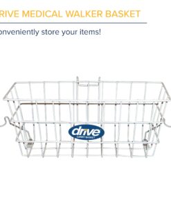 Alternative view of Drive Medical 10200B Walker Basket with Plastic Cup Holder, White