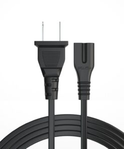 Pwr Long 6Ft 2 Prong Polarized-Power-Cord for Vizio-LED-TV Smart-HDTV D-E-M-Series Others 2 Slot Adapter-AC-Wall-Cable: IEC-60320 IEC320 C7 to NEMA 1-15P UL Listed Black 9 71rSxe3beUL