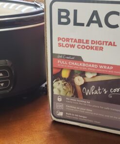BLACK+DECKER 7-Quart Digital Slow Cooker with Chalkboard Surface, Slate, SCD4007 53 71rUEX85ucL