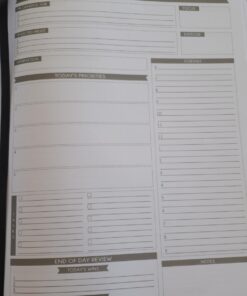 Panda Planner Pro - Best Daily Planner for Happiness & Productivity - 8.5 x 11" Softcover - Undated Day Planner - Guaranteed to Get You Organized - Gratitude & Goals 6 Month Journal (Black) Black 49 71rUqVmX0GL