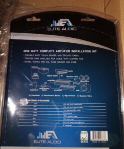 Elite Audio Base Series Full Amplifier Install Kit - 2000W Max Power, 4-Gauge Power & Ground, Mini ANL Fuse & Holder, 17ft 2-Ch RCA Cable, 16-Gauge Speaker Wire (Model: EA-OB04G) 20 71rVSfeT8WL