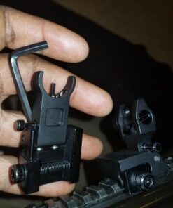 Feyachi Flip Up Rear Front and Iron Sights Best Backup fits Picatinny & Weaver Rails Black 67 71rVuxa6WDL
