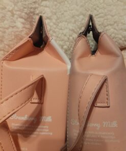 LUI SUI Fruits Banana Strawberry Milk Box Cross Body Purse Bag Women Phone Wallet Shoulder Bags Pink 50 71rVxGXLQfL