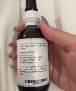 Teddie Organics Golden Jojoba Oil 100% Pure Organic Cold Pressed and Unrefined 4oz - Natural Moisturizer for Face Hair and Sensitive Skin, Carrier Oil for Essential Oils 4 Fl Oz (Pack of 1) 56 71rW1IkG7TL