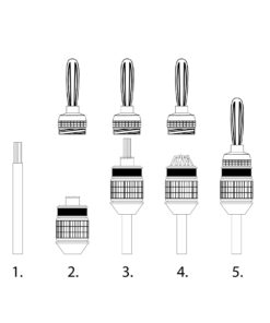 Deadbolt Banana Plugs 6-Pairs by Sewell, Gold Plated Speaker Plugs, Quick Connect, SW-29863-6 6 Pairs Deadbolt Banana Plugs 32 71rWaQWkcmL 1