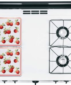 Reston Lloyd G-999-S Harvest Apple Decorative Lightweight Tin Gas Stovetop/Burner Cover Set, Mutli-Color 10 71rWnhcRWL