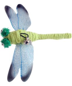 Alternative view of The Giddy Kitty 5 Pack Cat Feather Toys with Small Bells and Long 33 Inch Wand with Handle - Includes 2 Soft Flying Insects, 1 Fish, 2 Corkscrew Feathers - Teaser Toy for Exercising Kitten or Cats