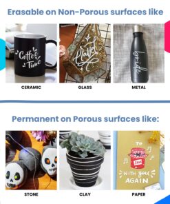 Chalkola White Chalk Markers for Blackboard, Chalkboard Sign, Window, Bistro, Car, Glass (5 Pack 6mm) - Liquid Chalkboard Markers Erasable - Paint Chalk Pens Washable Ink Reversible Tip Bold Tip - 5 Pens 29 71rY19ZuWzL