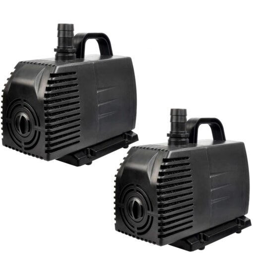 Simple Deluxe LGPUMP1056GX2 1056 GPH Submersible 15' Cord Water Pump for Fish Tank, Hydroponics, Fountains, Ponds, Statuary, 2 Pack 1056GPH