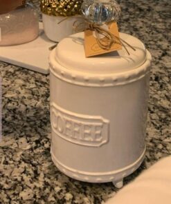 Mud Pie Ceramic Coffee Canister Door Knob Handle, White 41 71rZ9hf37EL