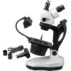 AmScope GM400TZ-10M Digital Trinocular Gemology Stereo Zoom Microscope, WH10x Eyepieces, 3.5X-90X Magnification, 0.7X-4.5X Zoom Objective, Halogen and Fluorescent Lighting, Inclined Pillar Stand, 110V-120V, Includes 0.5X and 2.0X Barlow Lenses, 10MP Ca... 7 71rZB2lLyRL