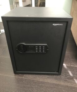 Amazon Basics Steel Home Security Safe with Programmable Electronic Keypad Lock, Secure Documents, Jewelry, Valuables, 1.52 Cubic Feet, Black, 13.8"W x 13"D x 16.5"H 54 71rZL23VuaL