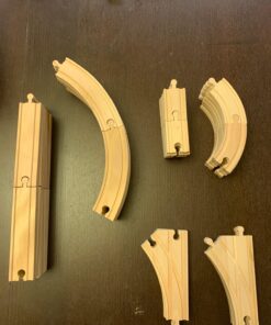 Wooden Train Track 52 Piece Set - 18 Feet Of Track Expansion And 5 Distinct Pieces - 100% Compatible with All Major Brands Including Thomas Wooden Railway System - by Right Track Toys, T 55 71ra46VsQzL