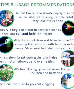 Dinosaur Bubble Gun Light Up Bubbles Shooter, Battery Operated Bubble Maker Toy for Toddlers & Kids, Sound-Free (Extra Refill Bottle and Batteries Included) Green Dinosaur 29 71raJVWqzcL