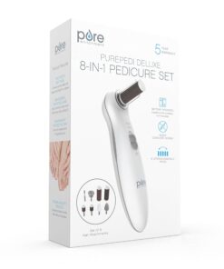 Pure Enrichment® PurePedi Deluxe 10-Piece at-Home Professional Manicure and Pedicure Electric Nail File Kit - Cordless Electric Nail Drill and Callus Remover Tool with Protective Cap 25 71razRWPaL