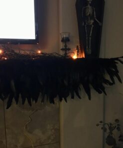 Sowder Rooster Hackle Feather Fringe Trim 5-7" in Width Pack of 5 Yards(Black) black 39 71rbIK4ChL 1