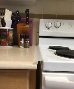 ITEMporia Silicone Stove Gap Covers (2 Pack), Easy Clean Heat Resistant Oven Gap Filler To Seal Between Stovetop and Counter (25 Inches, Translucent White)) 25 Inches 19 71rbTjotkdL