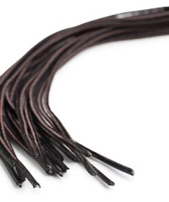 OrthoStep Thin Round Athletic Nylon Shoelaces - Fused Tips - Work Boot Laces 2 Pair Pack - Made in the USA 32" (81 cm) Black - Brown Combo 9 71rbfAHDh5L