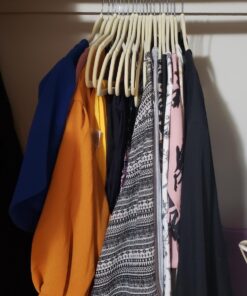 TECHZOO 50 Pack New Premium Quality Velvet Hangers Ultra Thin Non Slip Adult Felt Space Saving Hangers for Closet Heavy Duty Coat Pants Jackets Dress Hangers 360° Swivel Hook Hold Upto 10 lbs Ivory 37 71rbr6ZuVWL