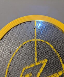 ZAP IT! Bug Zapper - Rechargeable Mosquito, Fly Killer and Bug Zapper Racket - 4,000 Volt - USB Charging, Super-Bright LED Light to Zap in the Dark - Unique 3-Layer Safety Mesh That's Safe to Touch Large Yellow 33 71rc5grePML